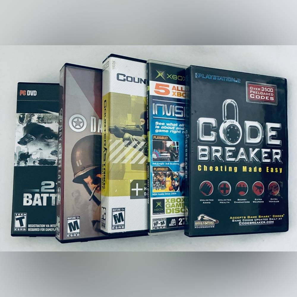Set the Five PC/DVD / Xbox/ PlayStation 2 Games